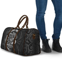 Personalised New Zealand Aotearoa Darts Masters Travel Bag Tribal Silver Fern and Ta Moko Dartboard - Polynesian Pride