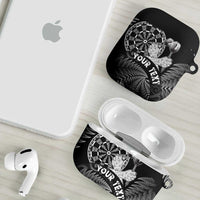 Personalised New Zealand Aotearoa Darts Masters AirPods Case Silver Fern and Maori Spirit LT03 - Polynesian Pride