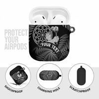 Personalised New Zealand Aotearoa Darts Masters AirPods Case Silver Fern and Maori Spirit LT03 - Polynesian Pride