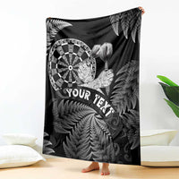 Personalised New Zealand Aotearoa Darts Masters Blanket Silver Fern and Maori Spirit - Polynesian Pride
