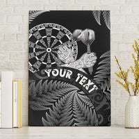 Personalised New Zealand Aotearoa Darts Masters Canvas Wall Art Silver Fern and Maori Spirit - Polynesian Pride