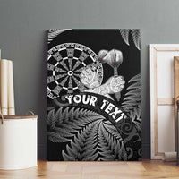 Personalised New Zealand Aotearoa Darts Masters Canvas Wall Art Silver Fern and Maori Spirit - Polynesian Pride