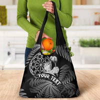 Personalised New Zealand Aotearoa Darts Masters Grocery Bag Silver Fern and Maori Spirit - Polynesian Pride