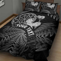 Personalised New Zealand Aotearoa Darts Masters Quilt Bed Set Silver Fern and Maori Spirit - Polynesian Pride