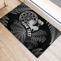 Personalised New Zealand Aotearoa Darts Masters Rubber Doormat Silver Fern and Maori Spirit - Polynesian Pride