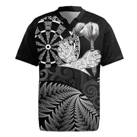 Personalised New Zealand Aotearoa Darts Masters Rugby Jersey Silver Fern and Maori Spirit - Polynesian Pride