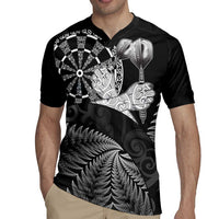 Personalised New Zealand Aotearoa Darts Masters Rugby Jersey Silver Fern and Maori Spirit - Polynesian Pride