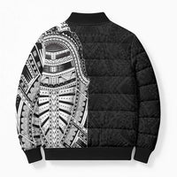 Traditional Polynesian Art Tattoos Bomber Puffer Jacket Black Color - Polynesian Pride