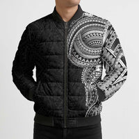 Traditional Polynesian Art Tattoos Bomber Puffer Jacket Black Color - Polynesian Pride