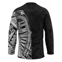 Traditional Polynesian Art Tattoos Hockey Jersey Black Color LT03 - Polynesian Pride