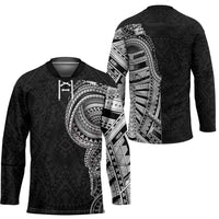 Traditional Polynesian Art Tattoos Hockey Jersey Black Color LT03 - Polynesian Pride