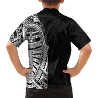 Traditional Polynesian Art Tattoos Kid Hawaiian Shirt Black Color - Polynesian Pride
