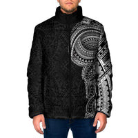Traditional Polynesian Art Tattoos Padded Jacket Black Color - Polynesian Pride