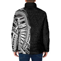 Traditional Polynesian Art Tattoos Padded Jacket Black Color - Polynesian Pride