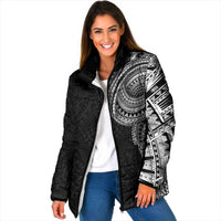 Traditional Polynesian Art Tattoos Padded Jacket Black Color - Polynesian Pride