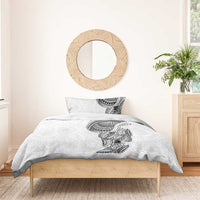 Traditional Polynesian Art Tattoos Bedding Set White Color - Polynesian Pride