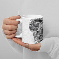 Traditional Polynesian Art Tattoos Ceramic Mug White Color - Polynesian Pride