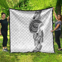 Traditional Polynesian Art Tattoos Quilt White Color - Polynesian Pride