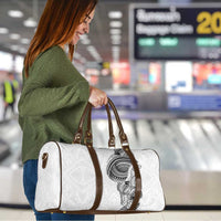 Traditional Polynesian Art Tattoos Travel Bag White Color - Polynesian Pride