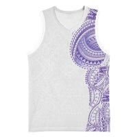Traditional Polynesian Art Tattoos Basketball Jersey Purple Color - Polynesian Pride