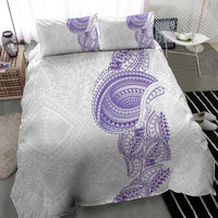 Traditional Polynesian Art Tattoos Bedding Set Purple Color - Polynesian Pride