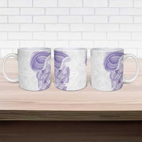 Traditional Polynesian Art Tattoos Ceramic Mug Purple Color - Polynesian Pride