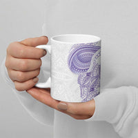 Traditional Polynesian Art Tattoos Ceramic Mug Purple Color - Polynesian Pride