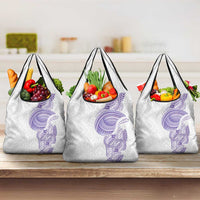 Traditional Polynesian Art Tattoos Grocery Bag Purple Color - Polynesian Pride