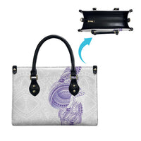 Traditional Polynesian Art Tattoos Leather Bag Purple Color - Polynesian Pride