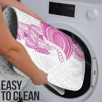 Traditional Polynesian Art Tattoos Bathroom Set Pink Color - Polynesian Pride