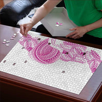 Traditional Polynesian Art Tattoos Puzzle Pink Color - Polynesian Pride