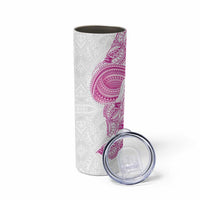 Traditional Polynesian Art Tattoos Skinny Tumbler Pink Color - Polynesian Pride