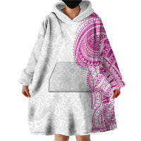 Traditional Polynesian Art Tattoos Wearable Blanket Hoodie Pink Color - Polynesian Pride