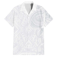 Lotu Tamaiti Family Matching Long Sleeve Bodycon Dress and Hawaiian Shirt Traditional Samoan Art Tattoos LT03 Dad's Shirt - Short Sleeve White - Polynesian Pride