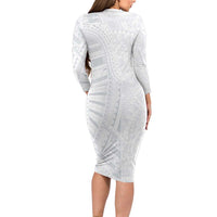 Lotu Tamaiti Family Matching Long Sleeve Bodycon Dress and Hawaiian Shirt Traditional Samoan Art Tattoos LT03 - Polynesian Pride