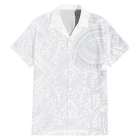 Lotu Tamaiti Family Matching Mermaid Dress and Hawaiian Shirt Traditional Samoan Art Tattoos LT03 Dad's Shirt - Short Sleeve White - Polynesian Pride
