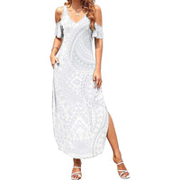 Lotu Tamaiti Summer Maxi Dress Traditional Samoan Art Tattoos - Polynesian Pride