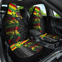 Kanaka Maoli Running Car Seat Cover Kakau Pattern with Kanaka Maoli Flag Color LT03 One Size Black - Polynesian Pride