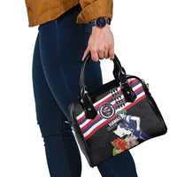 Honolulu Running Race Shoulder Handbag Hawaii Marathon Kakau Art with Hibiscus and National Flag Style LT03 - Polynesian Pride