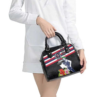 Honolulu Running Race Shoulder Handbag Hawaii Marathon Kakau Art with Hibiscus and National Flag Style LT03 - Polynesian Pride