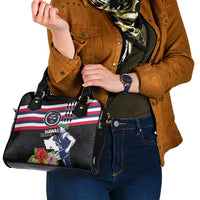 Honolulu Running Race Shoulder Handbag Hawaii Marathon Kakau Art with Hibiscus and National Flag Style LT03 - Polynesian Pride