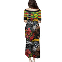 Kanaka Maoli Ikaika Warrior Family Matching Puletasi and Hawaiian Shirt Hibiscus Kakau Art and Tapa Tribal Pattern LT03 - Polynesian Pride