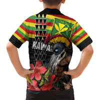 Kanaka Maoli Ikaika Warrior Family Matching Tank Maxi Dress and Hawaiian Shirt Hibiscus Kakau Art and Tapa Tribal Pattern LT03 - Polynesian Pride