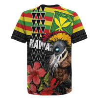 Kanaka Maoli Ikaika Warrior Rugby Jersey Hibiscus Kakau Art and Tapa Tribal Pattern LT03 - Polynesian Pride