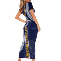 Fiji Ratu Kadavulevu School Family Matching Short Sleeve Bodycon Dress and Hawaiian Shirt Tapa and Polynesian Tribal Pattern LT03 - Polynesian Pride