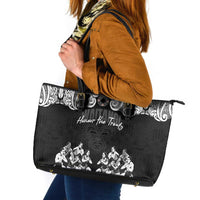 Aotearoa Waitangi Day - Toitu Te Tiriti Leather Tote Bag New Zealand Honour the Treaty