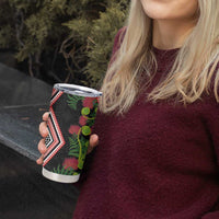 Aotearoa Tukutuku Motif Tumbler Cup Pohutukawa and Fern Leaves LT03 - Polynesian Pride