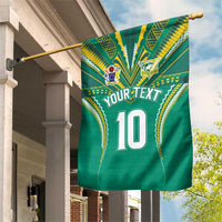 Custom Cook Islands Rugby Garden Flag Tatau Art Sport Style Green Color LT03 House Flag Green - Polynesian Pride