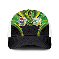 Cook Islands Rugby Baseball Net Cap Tatau Art Sport Style Black Color