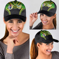 Cook Islands Rugby Classic Cap Tatau Art Sport Style Black Color LT03 - Polynesian Pride